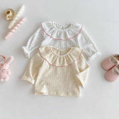 Autumn Arrival Baby Girls Flowers Pattern Long Sleeves Top with Collar, MyKids-USA®, Shirts, MyKids-USA -  -  -  -  -  -  - 