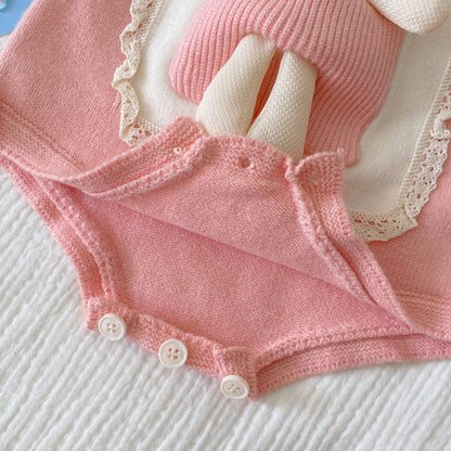 Winter and Autumn Baby Kids Girls Long Sleeves Plain Knitted Sweater and Cartoon Sleeveless Onesies Clothing Set, MyKids-USA®, Baby & Toddler Outfits, MyKids-USA -  -  -  -  -  -  - 