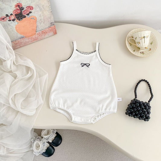 Summer Arrival Baby Girls Sleeveless Simple Embroidery Pattern Bodysuit, MyKids-USA®, Baby & Children's One-Pieces, MyKids-USA -  -  -  -  -  -  - .