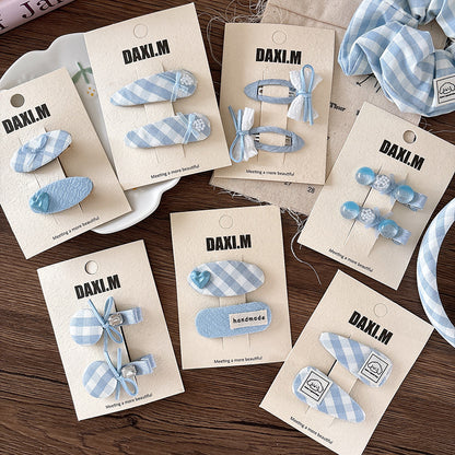 Collection of 2 Versatile Cute Butterfly-bow and Plaid Pattern Hair Clips, MyKids-USA®, Hair Pins, Claws & Clips, MyKids-USA -  -  -  -  -  -  - .