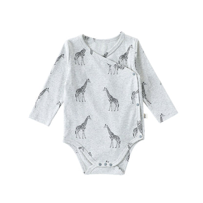 Autumn Arrival Baby Unisex Long Sleeves Casual Pattern V Neck Onesies and Pants Clothing Sets, MyKids-USA®, Baby & Toddler Outfits, MyKids-USA - Size/Age - 66 (3-6M) - Color - Beige -  -  - TR2508282320-B