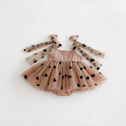 Design Summer Baby Kids Girls Sleeveless Hearts Pattern Strap Bodysuit Dress, MyKids-USA®, Baby & Children's Dresses, MyKids-USA -  -  -  -  -  -  - .