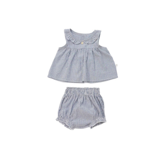 Summer Baby Kids Casual Striped Sleeveless Top Vest with Shorts Clothing Set for Girls, MyKids-USA®, Baby & Toddler Outfits, MyKids-USA -  -  -  -  -  -  - .