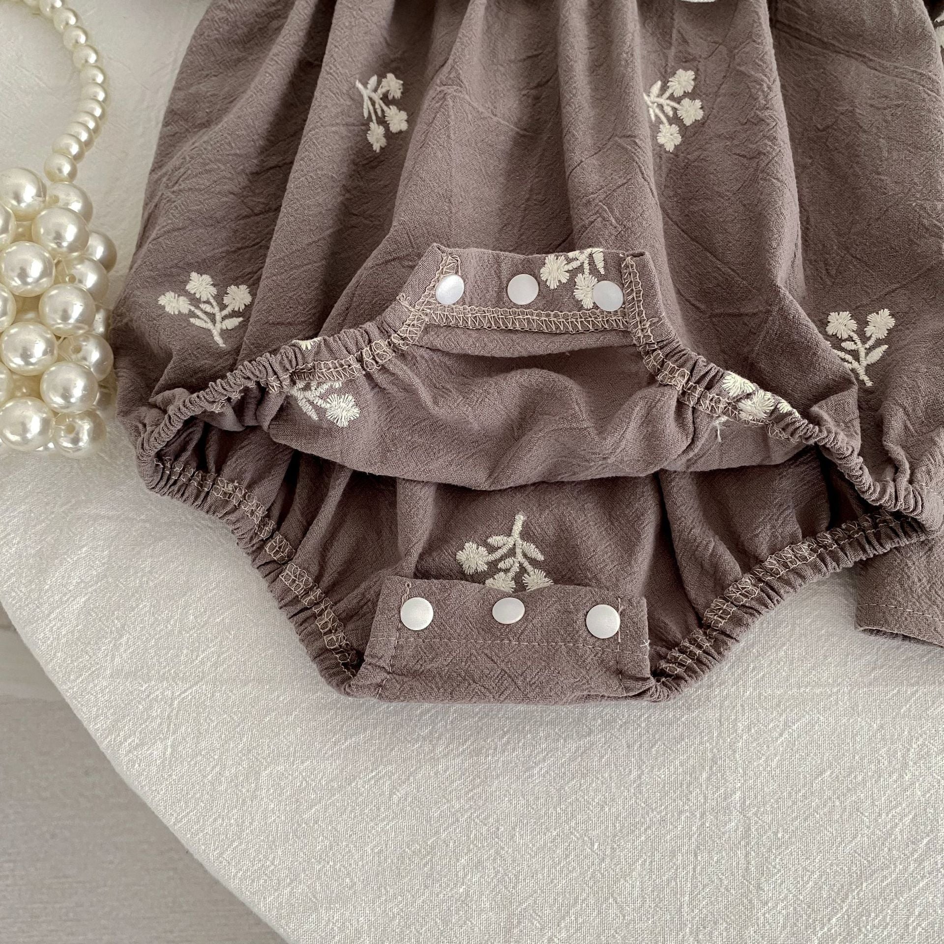 Summer Girls Simple Flowers Embroidery Pattern Short Sleeves Onesies and Girls’ Dress – Princess Sister Matching Set, MyKids-USA®, Baby & Toddler Dresses, MyKids-USA -  -  -  -  -  -  - 