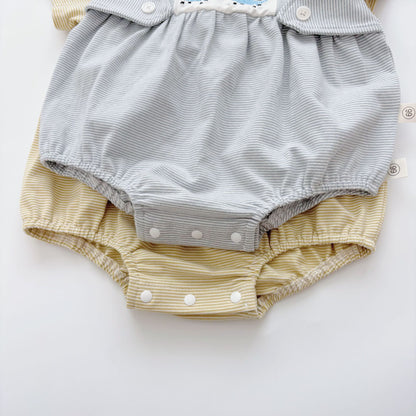 Summer Arrival Baby Girls Cute Short Sleeves Animals Embroidered Pattern Onesies with Peter Pan Collar, MyKids-USA®, Baby One-Pieces, MyKids-USA -  -  -  -  -  -  - 