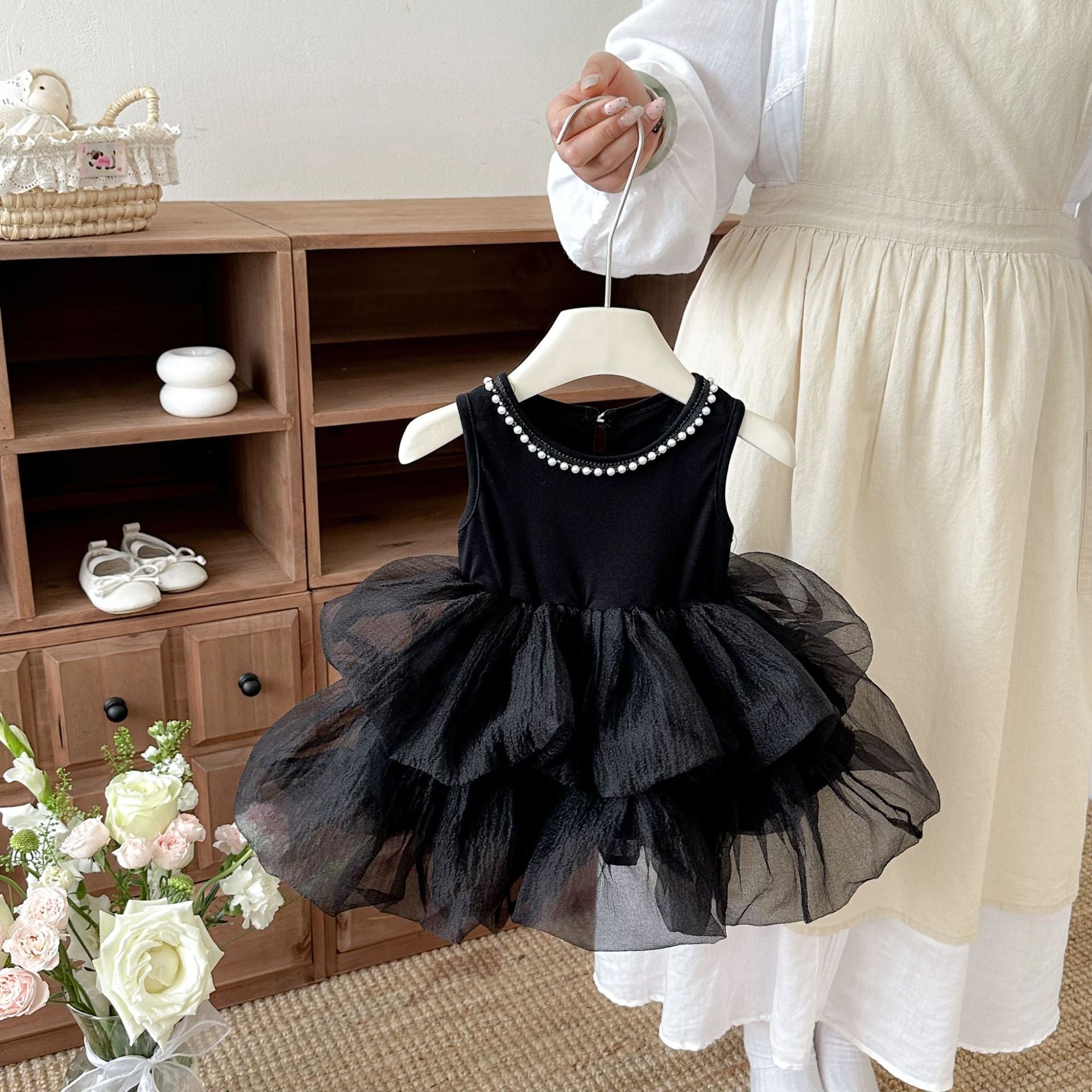 Summer Arrival Sleeveless Black Beaded Dress for Stylish Girls, MyKids-USA®, Baby & Children's Dresses, MyKids-USA -  -  -  -  -  -  - .