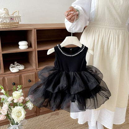 Summer Arrival Sleeveless Black Beaded Dress for Stylish Girls, MyKids-USA®, Baby & Children's Dresses, MyKids-USA -  -  -  -  -  -  - .
