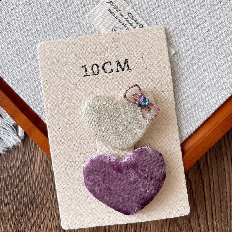 Collection of 2 Versatile Cute Purple Hair Clips, MyKids-USA®, Hair Pins, Claws & Clips, MyKids-USA - Size/Age - Average Size (0-12Y） - Color - Beige -  -  - TR2603231622-A.