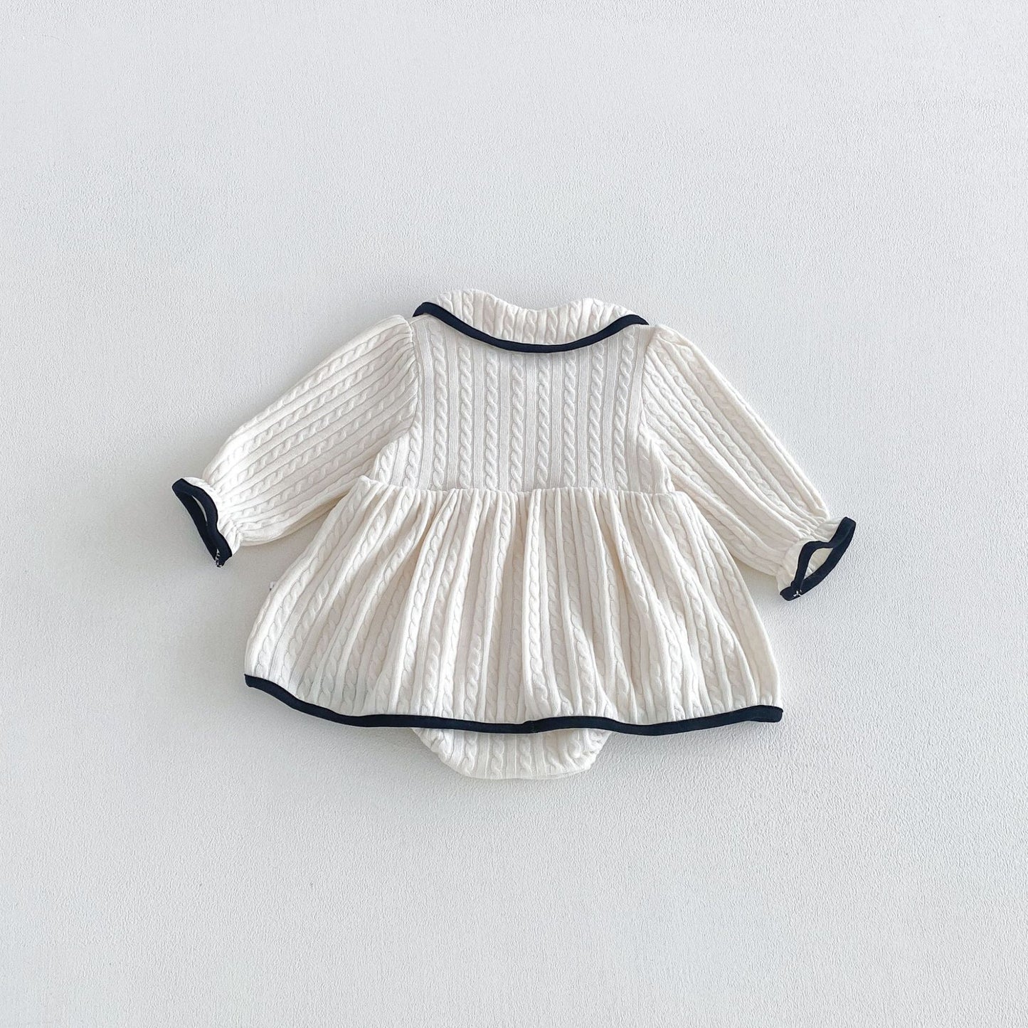 MyKids-USA® Autumn Arrival Baby Girls Long Sleeves Casual Knitted Bodysuit
