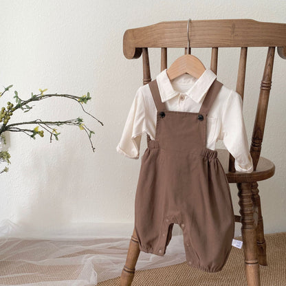 Spring and Autumn Baby Kids Single Breasted Long Sleeves Top and Sleeveless Onesies or Overalls Clothing Set, MyKids-USA®, Baby & Toddler Outfits, MyKids-USA -  -  -  -  -  -  - 