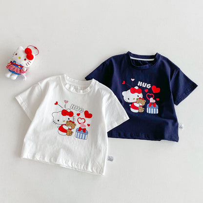 Summer Girls’ Cartoon and Letters Pattern T-shirt in European and American Style, MyKids-USA®, T-Shirts, MyKids-USA -  -  -  -  -  -  - .