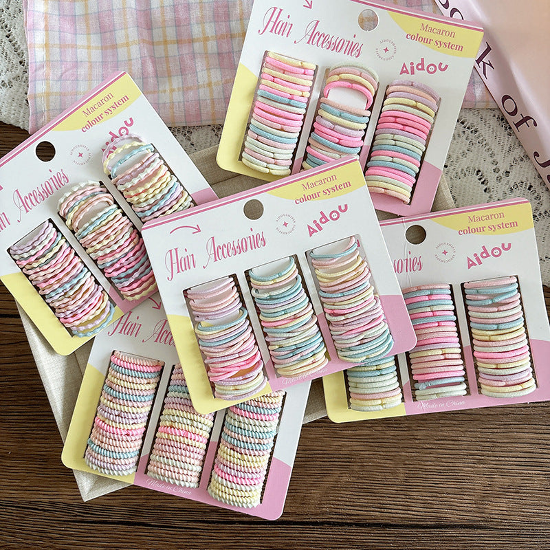Adorable Solid Color Plain Hair Ties 60-Piece Set, MyKids-USA®, Ponytail Holders, MyKids-USA -  -  -  -  -  -  - .