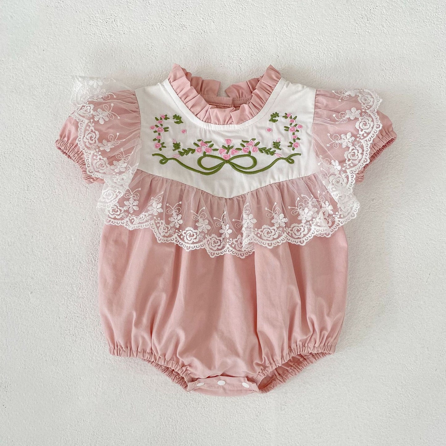 Arrival Summer Flowers Pattern Baby Kids Girls Onesies and Dress – Princess Sister Matching Set, MyKids-USA®, Baby & Children's Outfits, MyKids-USA - Size/Age - 66 (3-6M) - Color - Light Pink -  -  - TR2604052348-A.
