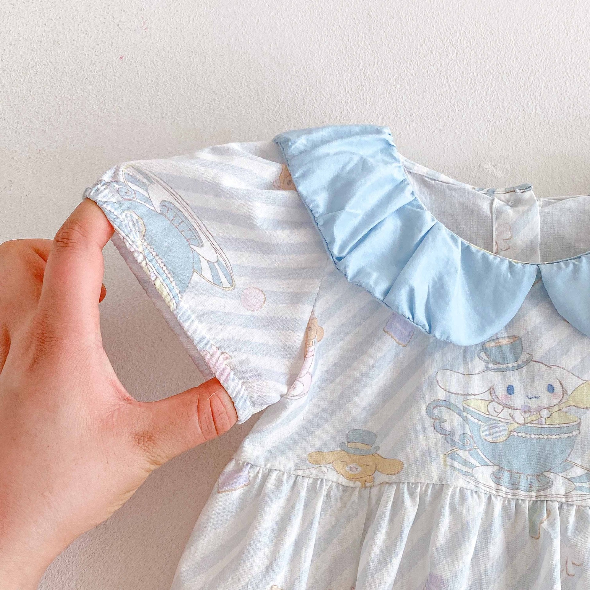 Summer Arrival Baby Girls Cute Cartoon Pattern Short Sleeves Striped Onesies, MyKids-USA®, Baby One-Pieces, MyKids-USA -  -  -  -  -  -  - 