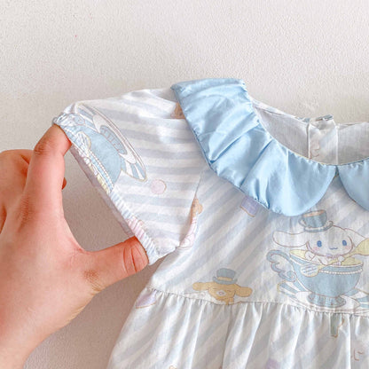 Summer Arrival Baby Girls Cute Cartoon Pattern Short Sleeves Striped Onesies, MyKids-USA®, Baby One-Pieces, MyKids-USA -  -  -  -  -  -  - 