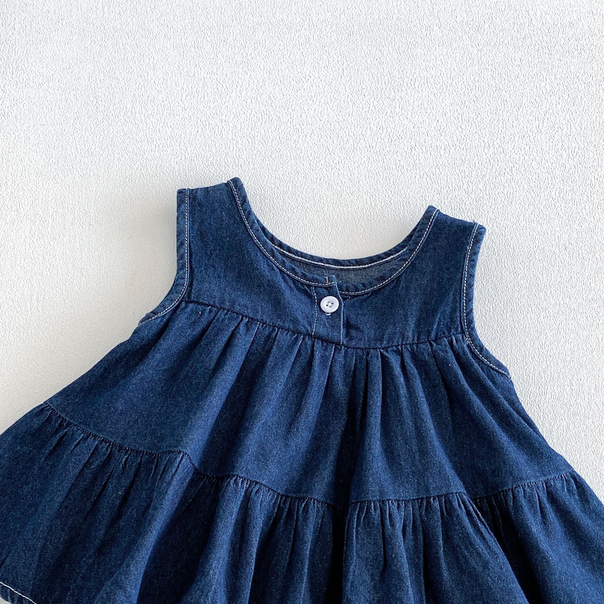 Design Summer Baby Kids Girls Sleeveless Butterfly-bows Pattern Denim Bodysuit, MyKids-USA®, Baby & Children's One-Pieces, MyKids-USA -  -  -  -  -  -  - .
