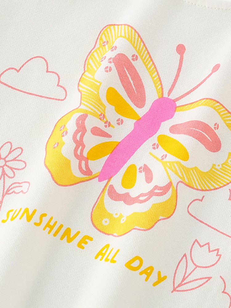 Baby Girl In Autumn And Winter Cartoon Print Pattern Comfy Cotton Pullover, MyKids-USA®, Baby & Toddler Outerwear, MyKids-USA -  -  -  -  -  -  - 