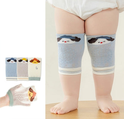 Spring and Summer Baby Boys and Girls Breathable Cartoon Knee Sleeves Set