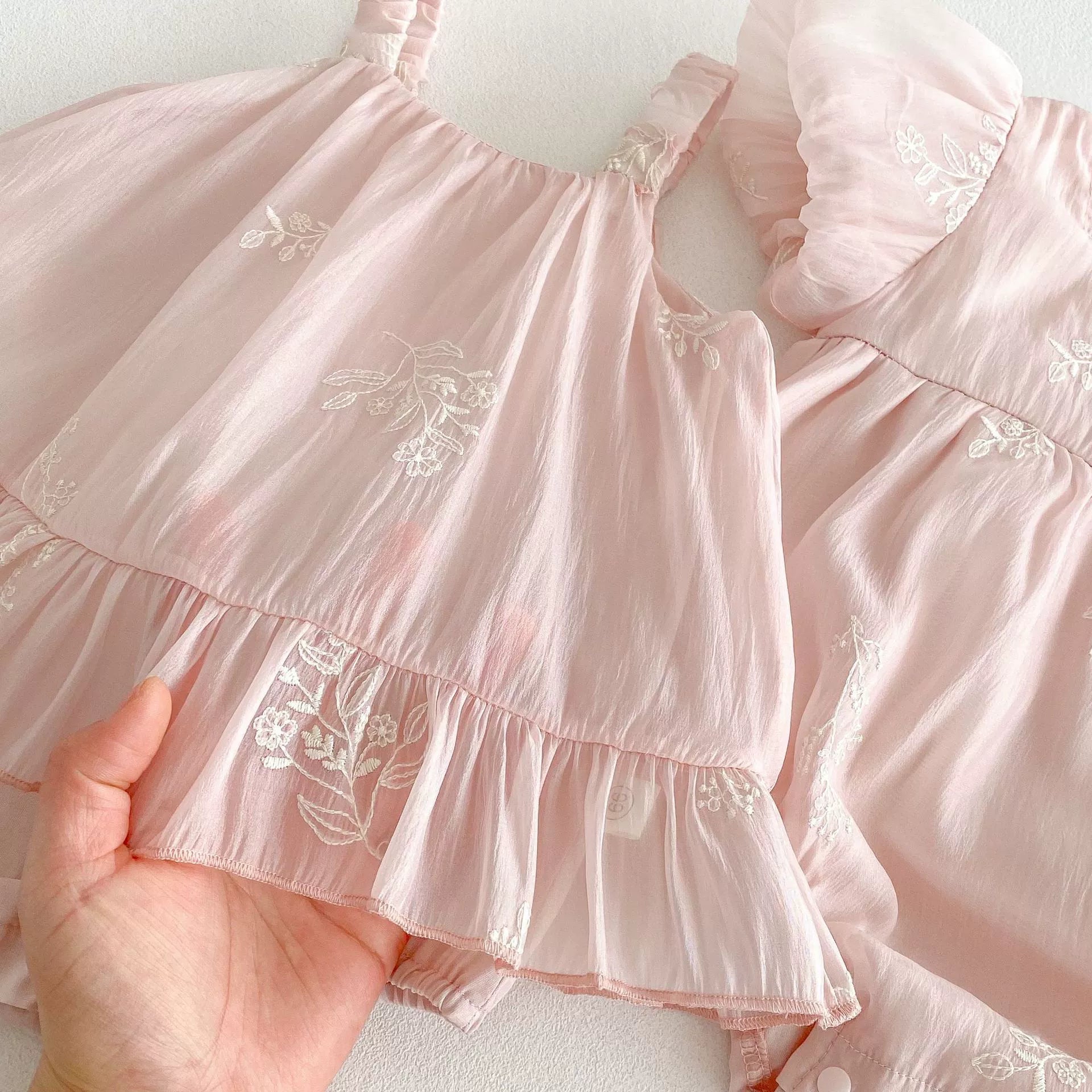 Summer Arrival Baby Girls Cute Pink Short Sleeves Flowers Embroidered Onesies, MyKids-USA®, Baby One-Pieces, MyKids-USA -  -  -  -  -  -  - 