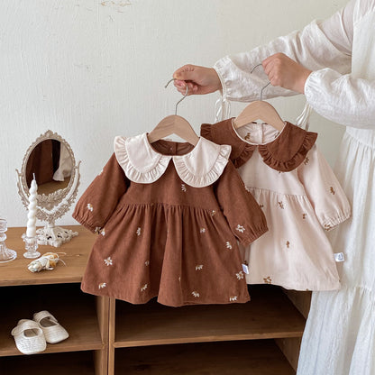 Autumn Hot Selling Baby Kids Girls Princess Long Sleeves Flowers Embroidered Pattern Dress, MyKids-USA®, Baby & Toddler Dresses, MyKids-USA -  -  -  -  -  -  - 