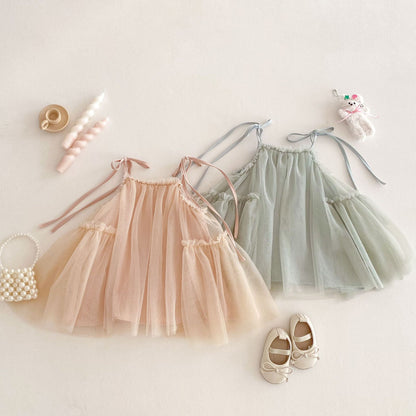 Summer Arrival Sleeveless Solid Color Tulle Dress for Stylish Girls, MyKids-USA®, Baby & Toddler Dresses, MyKids-USA -  -  -  -  -  -  - 