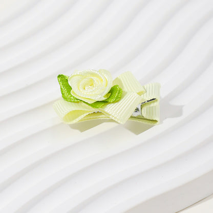 Girls’ Baby Woven Ribbon Bow Mesh Flower Hair Clip for Gentle Hair Clipping, MyKids-USA®, Hair Pins, Claws & Clips, MyKids-USA - Size/Age - Average Size (0-8Y） - Color - Blue -  -  - TR2411241533-A.