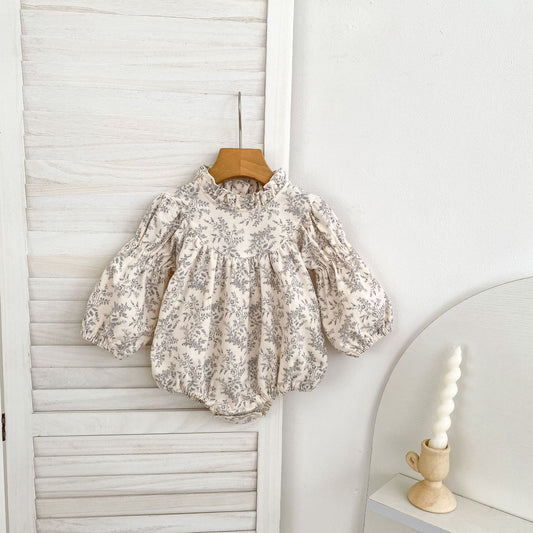 MyKids-USA® Vintage Floral Baby Kids Girls Princess Long Sleeves Bodysuit