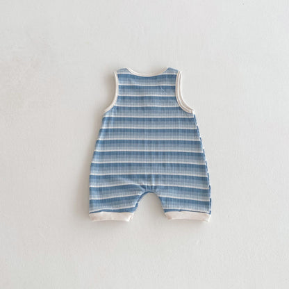 Summer Arrival Baby Unisex Casual Striped Sleeveless Rompers, MyKids-USA®, Baby One-Pieces, MyKids-USA -  -  -  -  -  -  - 