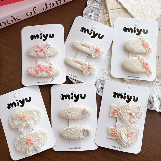 Collection of Flowers Embroidered Hair Clips, MyKids-USA®, Hair Pins, Claws & Clips, MyKids-USA -  -  -  -  -  -  - .