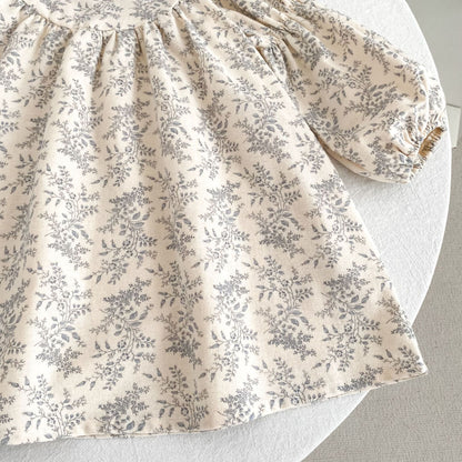 MyKids-USA® Autumn Vintage Floral Baby Kids Girls Princess Long Sleeves Dress