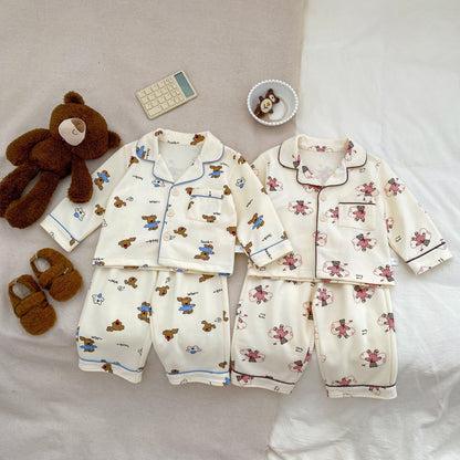 Winter and Autumn Baby Kids Long Sleeves Animals Cartoon Pattern Top and Pants Pajamas Clothing Set, MyKids-USA®, Pajamas, MyKids-USA -  -  -  -  -  -  - 