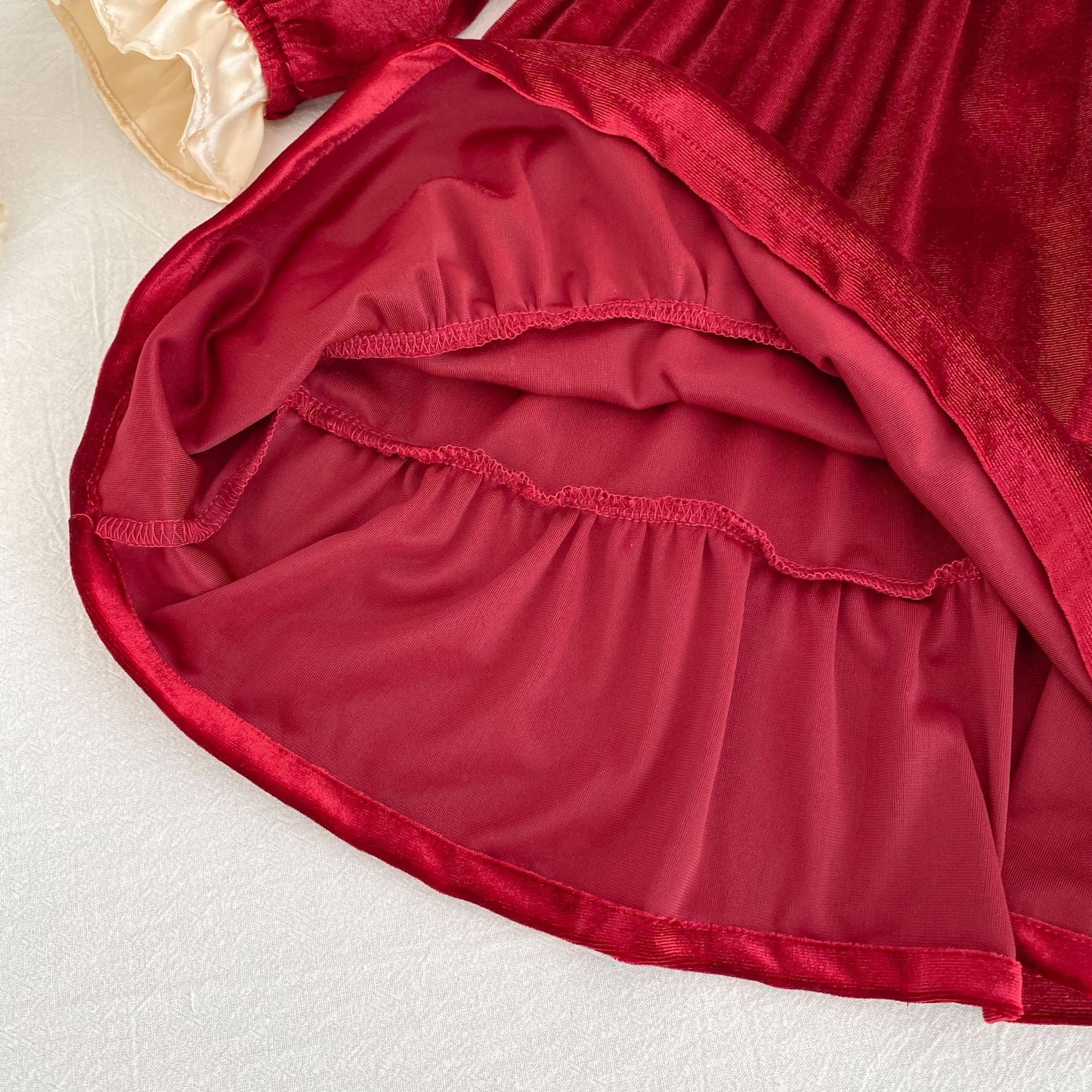 Autumn Arrival Baby Girls Vivid Red Color Patchwork Long-sleeved Onesies and Dress – Princess Sister Matching Set, MyKids-USA®, Baby & Toddler Dresses, MyKids-USA -  -  -  -  -  -  - 