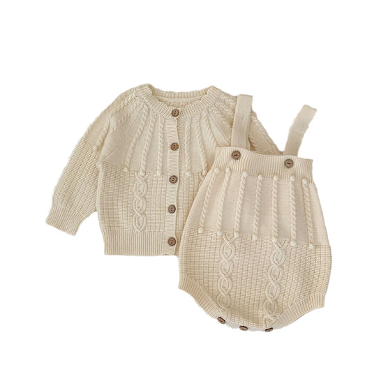 Handmade Knitted Cardigan With bodysuit Sets, MyKids-USA®, Baby One-Pieces, MyKids-USA -  -  -  -  -  -  - .