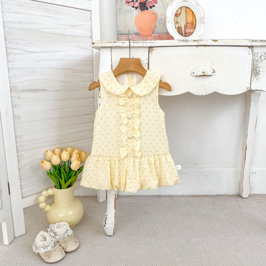 Summer Baby Kids Girls Sleeveless Dots Pattern Dress
