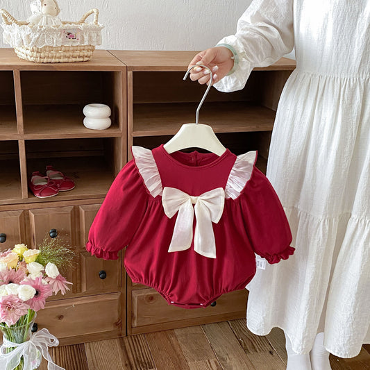 MyKids-USA® Autumn Arrival Baby Girls Long Sleeves Color Patchwork Bodysuit