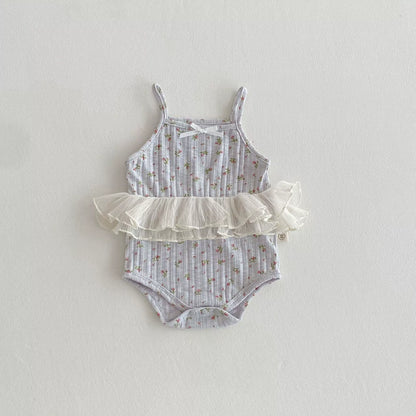 Summer Arrival Baby Girls Color Patchwork Flowers Pattern Sleeveless Onesies, MyKids-USA®, Baby One-Pieces, MyKids-USA - Size/Age - 66 (3-6M) - Color - Grey -  -  - TR2506121950-A