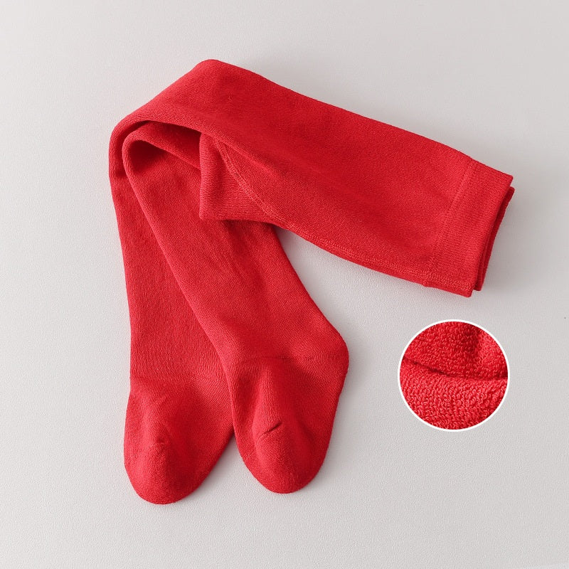 Autumn and Winter Baby Unisex Breathable Simple Pattern Cute Stockings or Leggings, MyKids-USA®, Baby & Toddler Socks & Tights, MyKids-USA - Size/Age - S (6-12M) - Color - Red -  -  - TR2601231637-H.