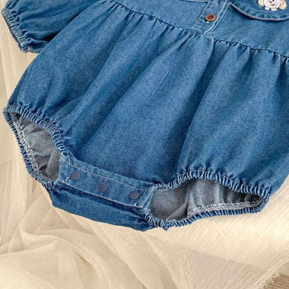 Arrival Spring and Autumn Baby Kids Girls Peter Pan Collar Denim Onesies and Dress – Princess Sister Matching Set, MyKids-USA®, Baby & Toddler Outfits, MyKids-USA -  -  -  -  -  -  - .