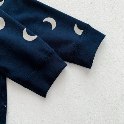 Autumn Arrival Baby Unisex Long Sleeves Moons Pattern Rompers with Hat, MyKids-USA®, Baby One-Pieces, MyKids-USA -  -  -  -  -  -  - 