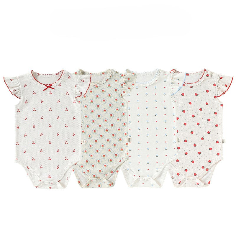 Summer Arrival Baby Unisex Sleeveless or Fly Sleeves Floral Bodysuits, MyKids-USA®, Bodysuits, MyKids-USA® -  -  -  -  -  -  - .