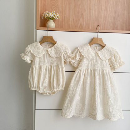 Arrival Summer Flowers Pattern Embroidered Baby Kids Girls Onesies and Dress – Princess Sister Matching Set, MyKids-USA®, Baby & Children's Outfits, MyKids-USA -  -  -  -  -  -  - .