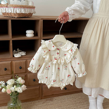 MyKids-USA® Autumn Arrival Baby Girls Long Sleeves Fruits Pattern Bodysuit