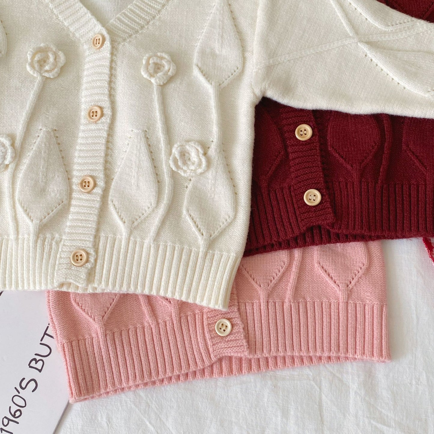 Winter and Autumn Baby Kids Girls Flowers Jacquard Pattern Long Sleeves Cardigan and Sleeveless bodysuit Knitted Clothing Set, MyKids-USA®, Baby & Toddler Outfits, MyKids-USA -  -  -  -  -  -  - .