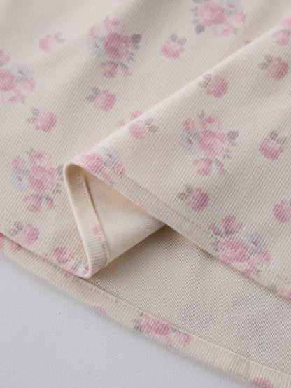 Spring and Autumn Floral Printed Long-sleeved Dress with Lace Neck for Stylish Girls, MyKids-USA®, Baby & Toddler Dresses, MyKids-USA -  -  -  -  -  -  - 