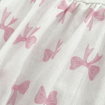 Summer Baby Girls French-style Butterfly-bow Pattern Short Sleeves Onesies and Dress – Princess Sister Matching Set, MyKids-USA®, Baby & Toddler Dresses, MyKids-USA -  -  -  -  -  -  - 