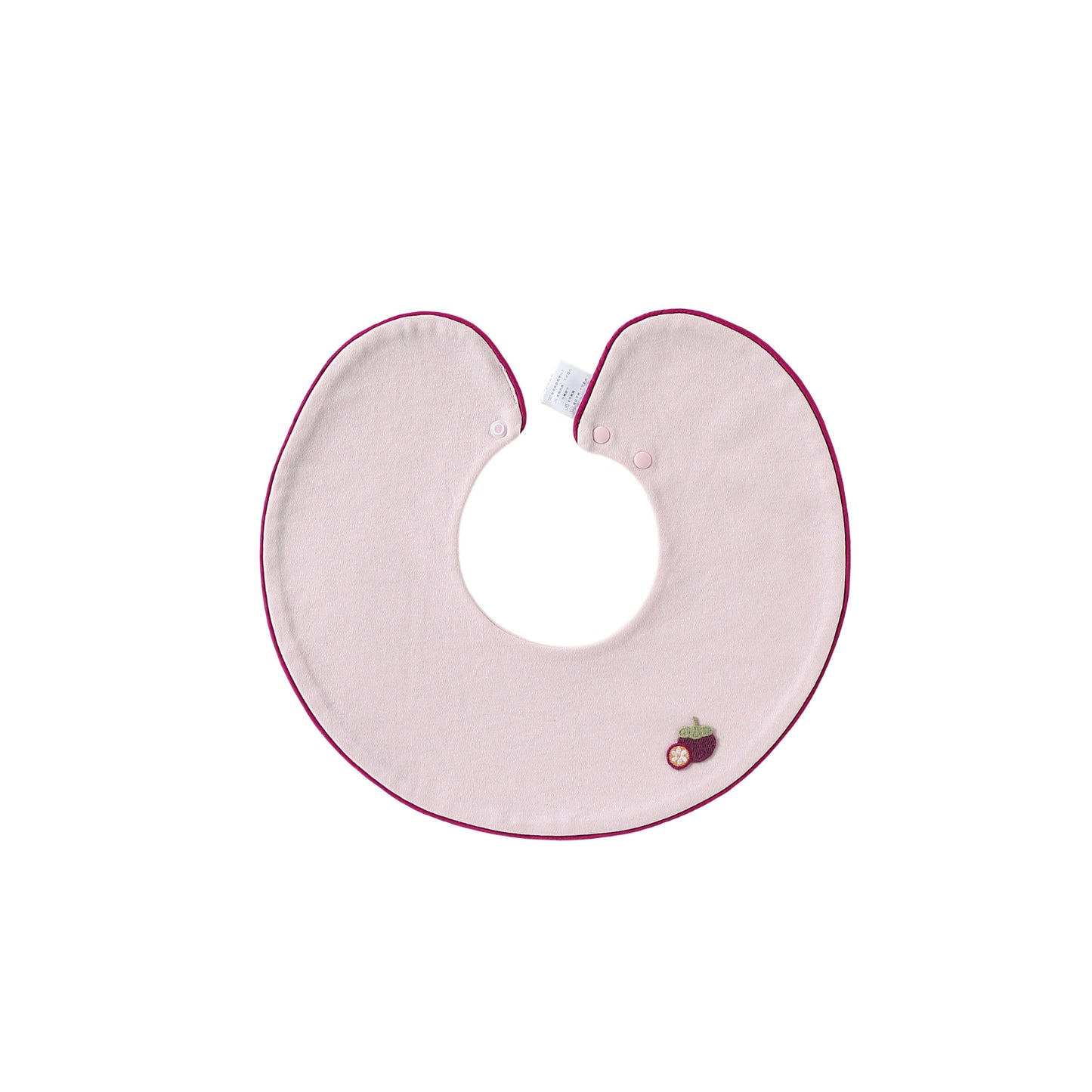 Adorable Cartoon and Fruits Pattern Cotton Snap-on Round Shaped Bib, MyKids-USA®, Bibs, MyKids-USA® - Size/Age - S (0-1Y) - Color - Pink -  -  - TR2604242323-F.