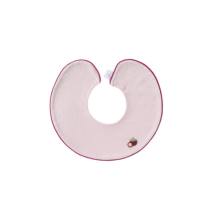 Adorable Cartoon and Fruits Pattern Cotton Snap-on Round Shaped Bib, MyKids-USA®, Bibs, MyKids-USA® - Size/Age - S (0-1Y) - Color - Pink -  -  - TR2604242323-F.