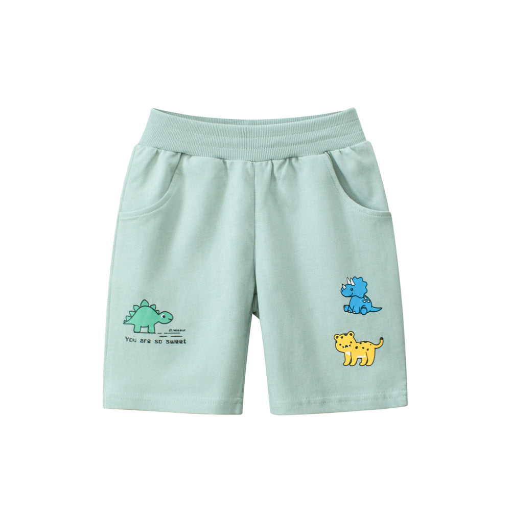 Summer Arrival Boys Cotton Casual Style Cartoon Pattern Shorts, MyKids-USA®, Shorts, MyKids-USA - Size/Age - 90 (12-24M) - Color - Green -  -  - TR2506032120-A