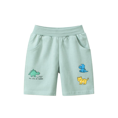 Summer Arrival Boys Cotton Casual Style Cartoon Pattern Shorts, MyKids-USA®, Shorts, MyKids-USA - Size/Age - 90 (12-24M) - Color - Green -  -  - TR2506032120-A