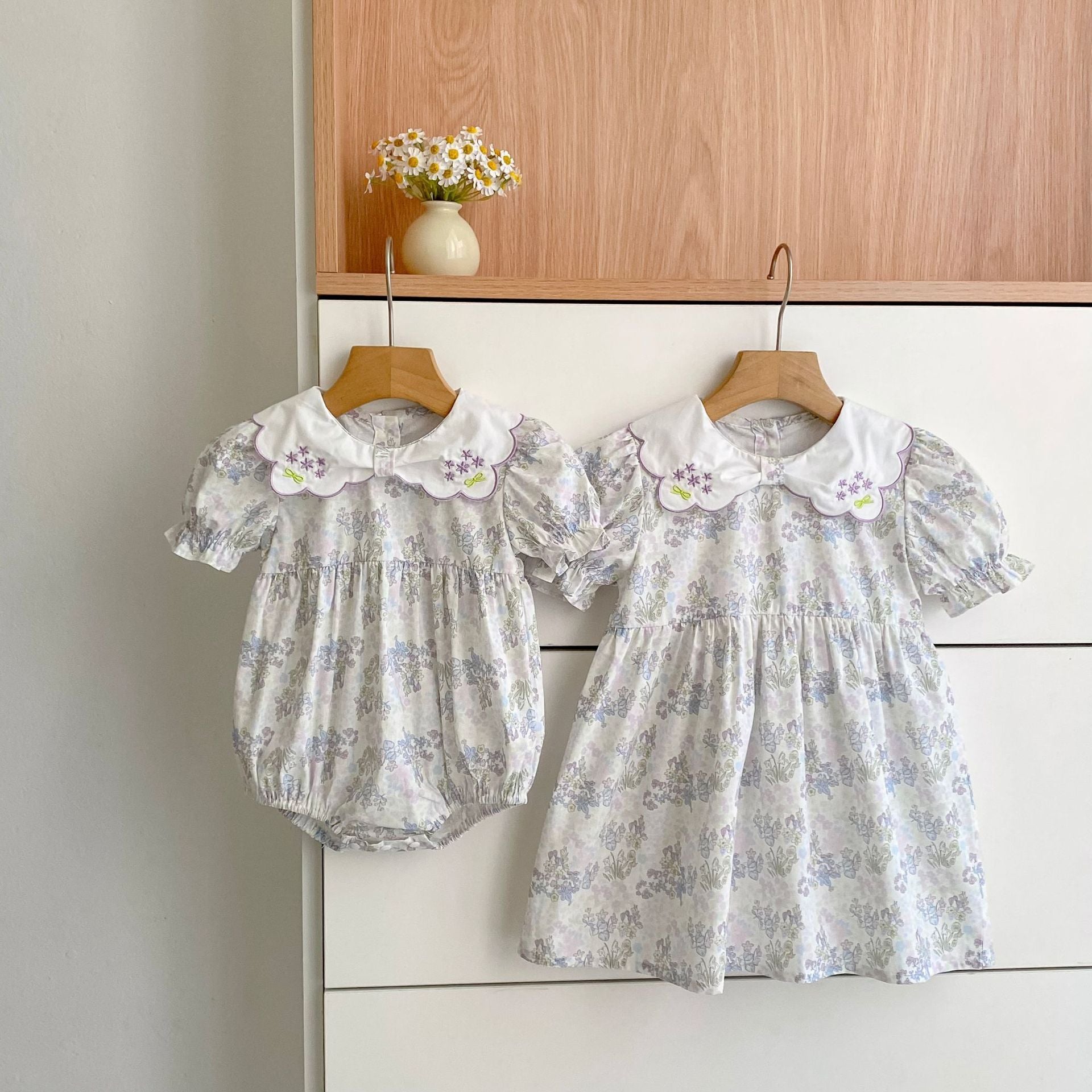 Arrival Summer Flowers Pattern Baby Kids Girls Onesies and Dress – Princess Sister Matching Set, MyKids-USA®, Baby & Children's Outfits, MyKids-USA -  -  -  -  -  -  - .